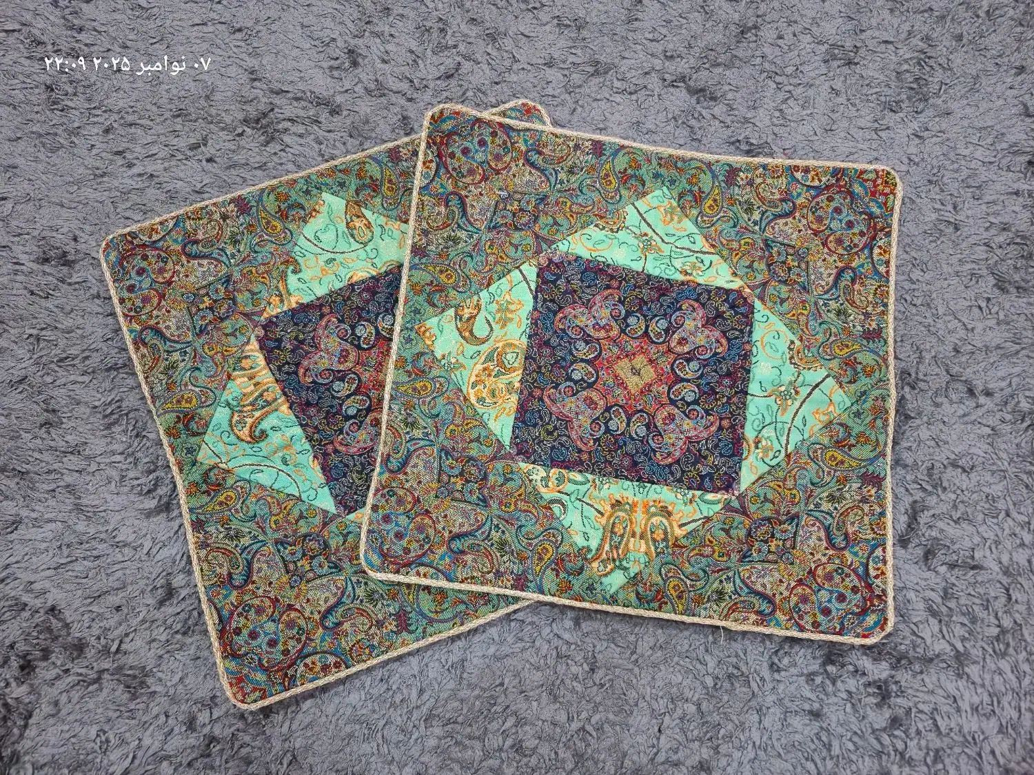 کوسن ترمه کاملا نو|صنایع دستی و سایر لوازم تزئینی|مشهد, شهرک لشکر (شهرک غرب)|دیوار