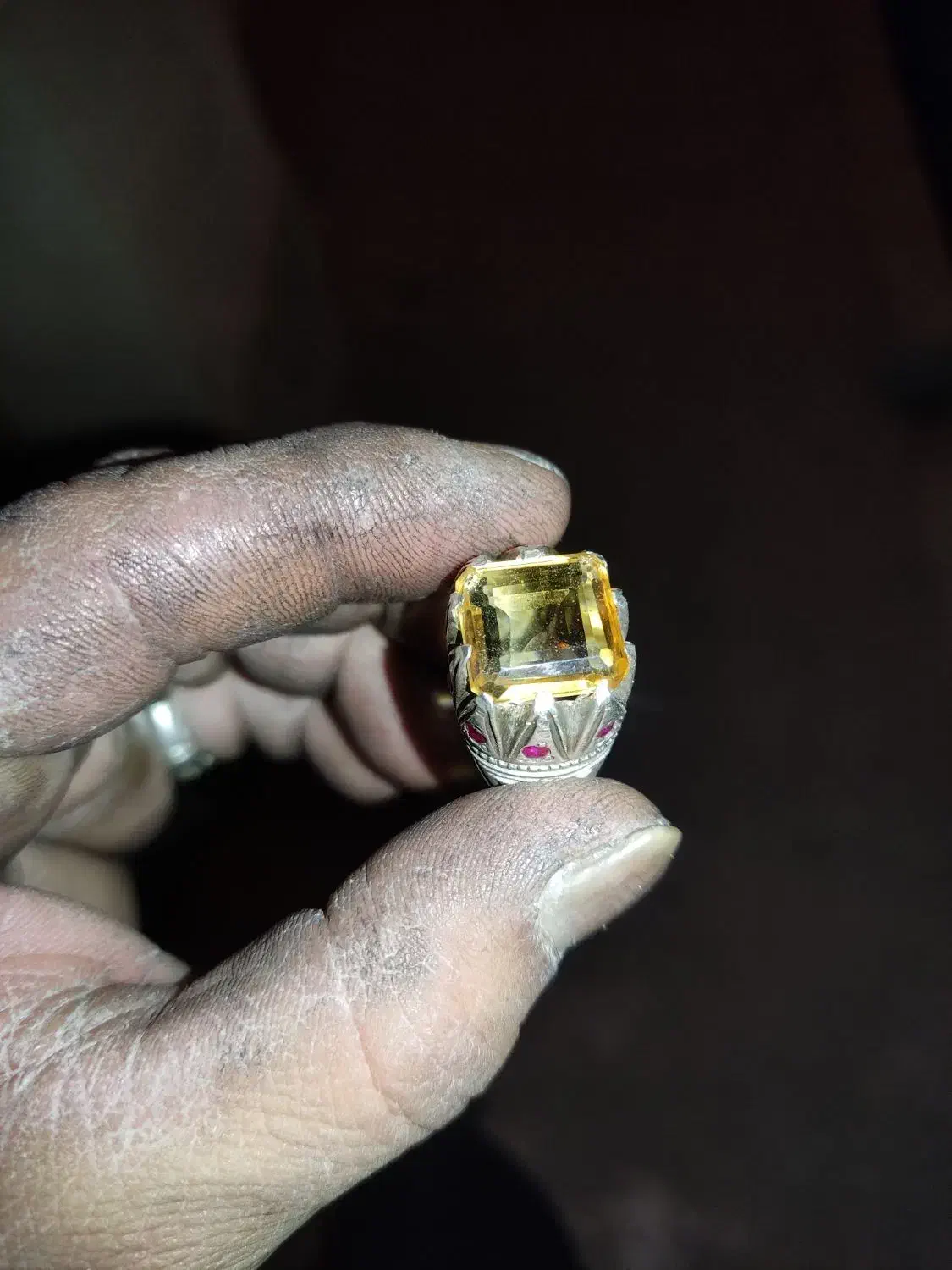 انگشتر سیترین طبیعی|جواهرات|قم, کلهری|دیوار