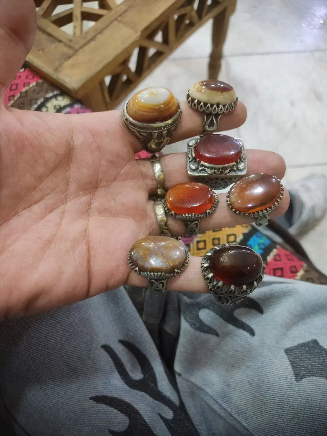 چند انگشتر با سنگ های مختلف|جواهرات|تهران, منیریه|دیوار