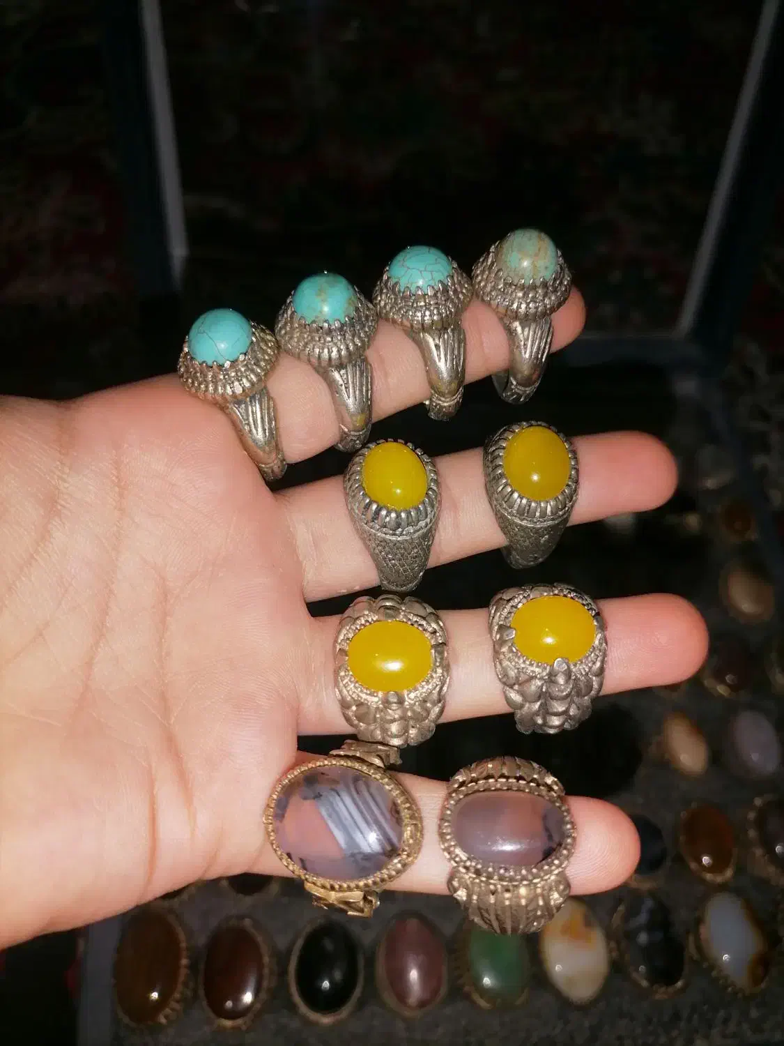 انگشتر مردانه نگین اصل معدنی و رکاب (رنگ ثابت)|بدلیجات|برازجان, |دیوار