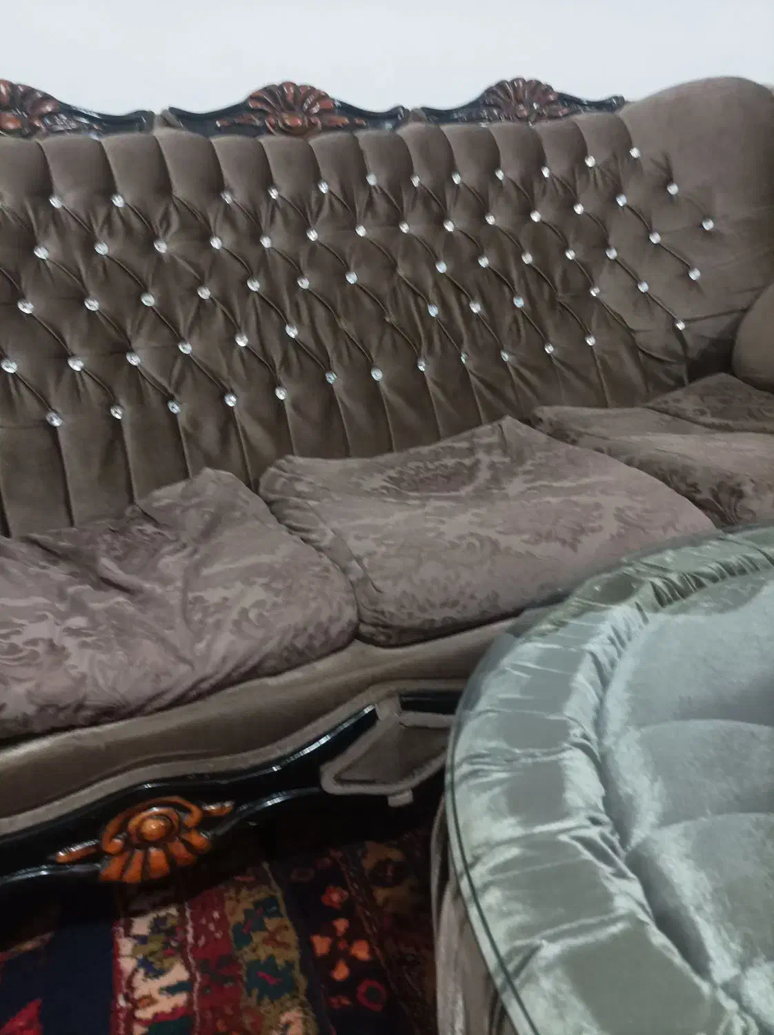 مبل هفت نفره چوبی|مبلمان خانگی و میز عسلی|اردبیل, |دیوار