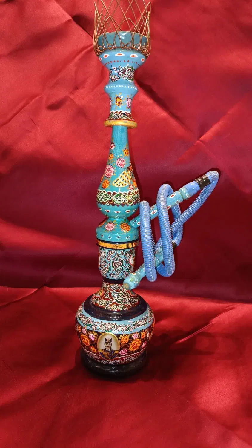 قلیان دکوری اصفهان ناصرالدین شاهی قلم استاد|صنایع دستی و سایر لوازم تزئینی|تبریز, |دیوار