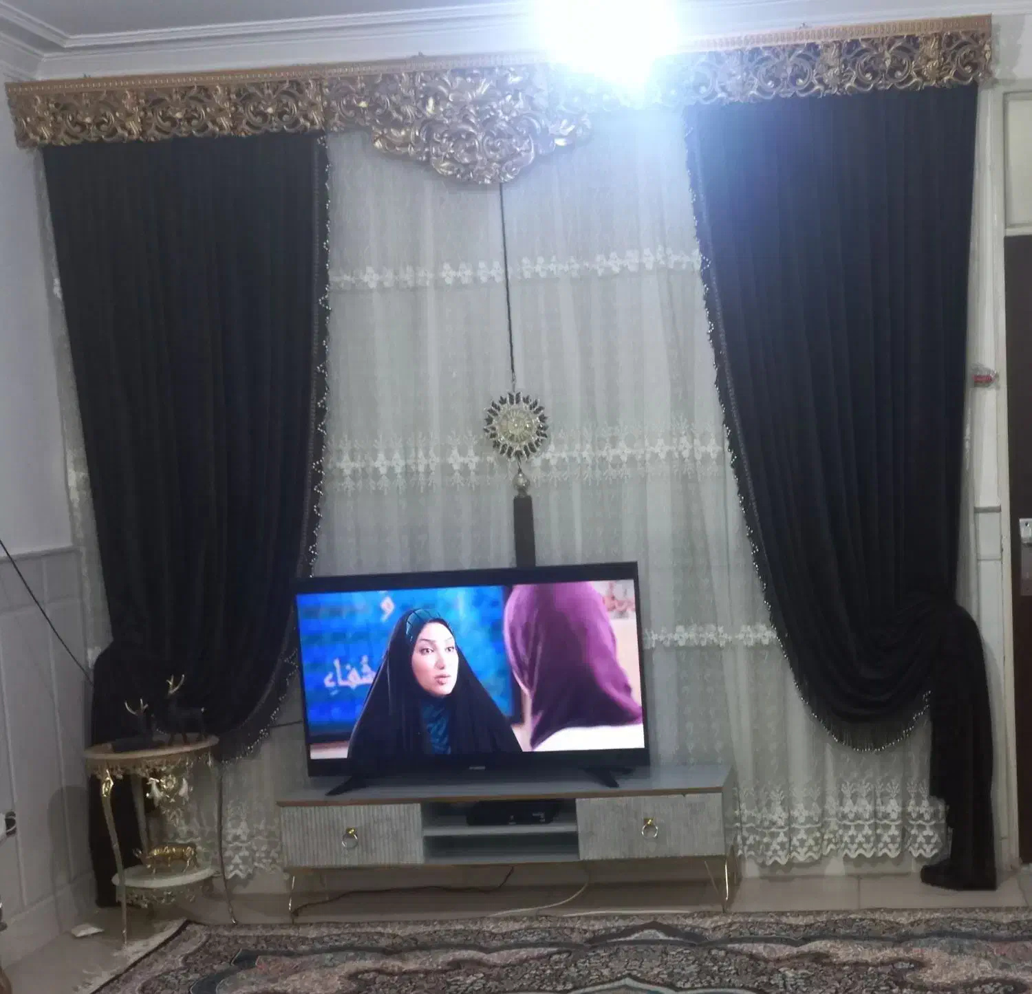 پرده|پرده، رانر، رومیزی|قم, شهرک فاطمیه|دیوار