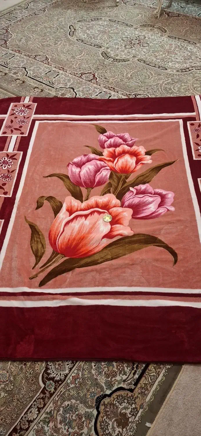 پتو دونفره گلبافت و عربی نو نو|رختخواب، بالش، پتو|مشهد, آزادشهر|دیوار