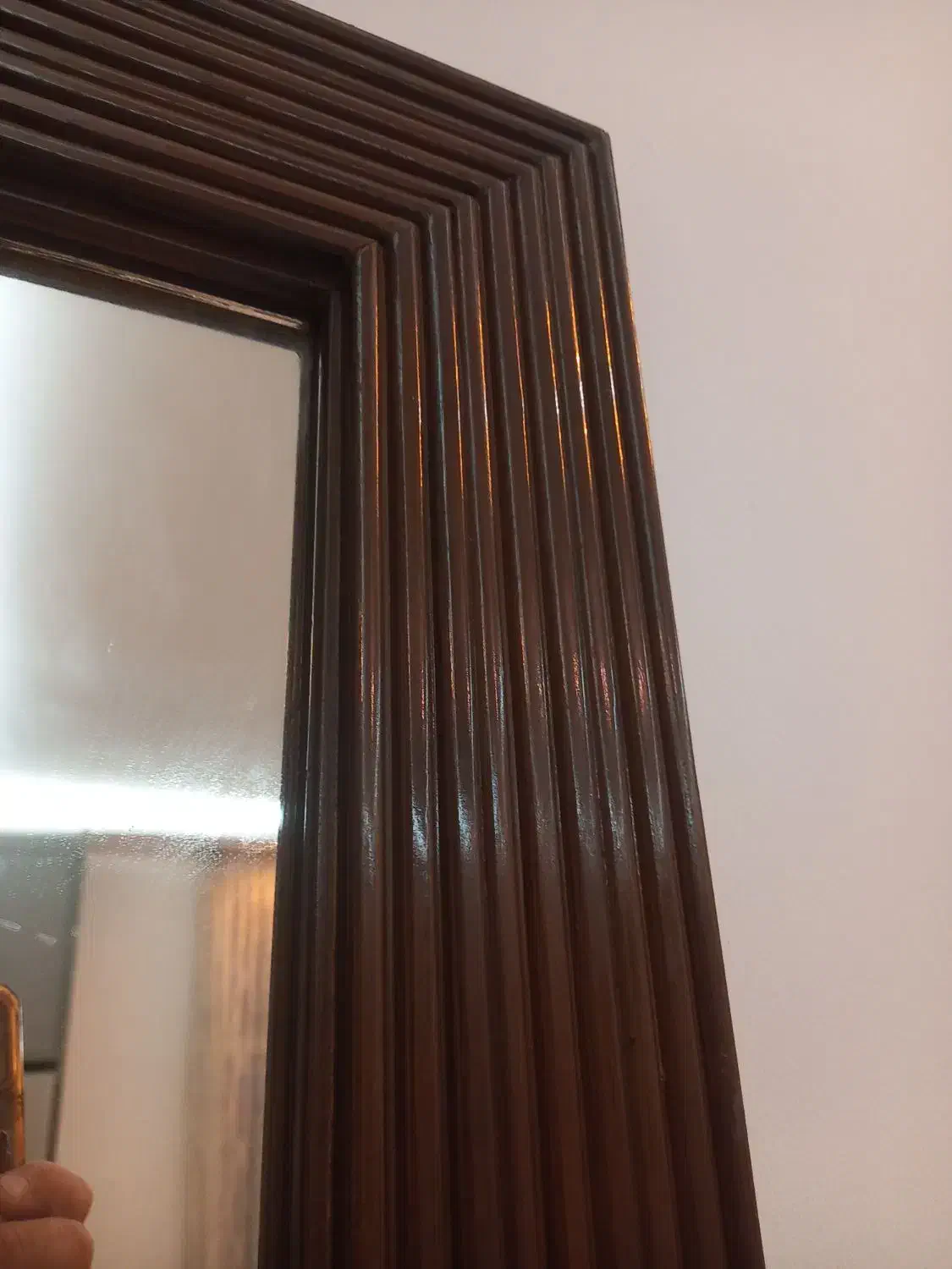 اینه بزرگ با قاب چوب راش|آینه|آبادان, |دیوار