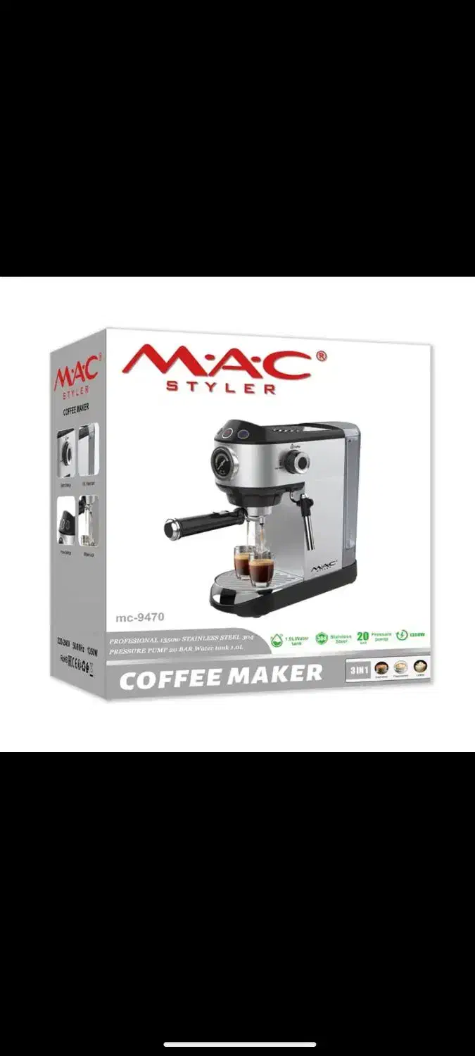اسپرسو ساز MAC- mc9470 آکبند پلمپ زیر قیمت بازار|سماور، چای‌ساز، قهوه‌ساز|کرج, مطهری|دیوار