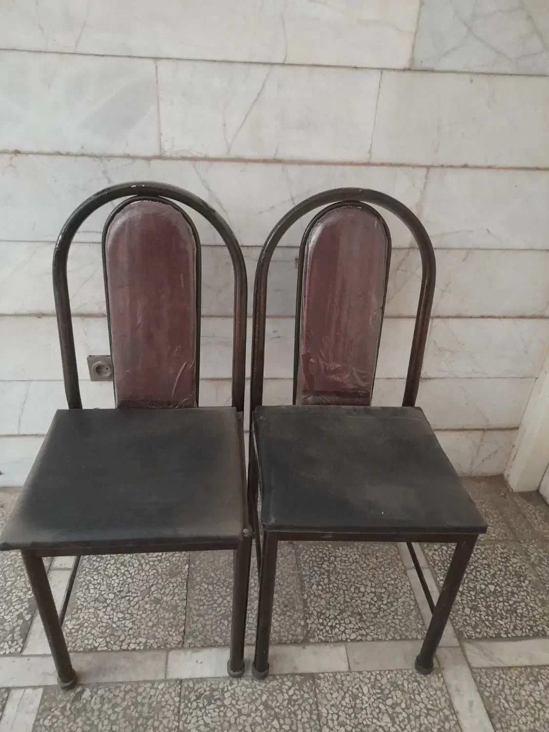 صندلی فلزی دوعدد|صندلی و نیمکت|تبریز, |دیوار