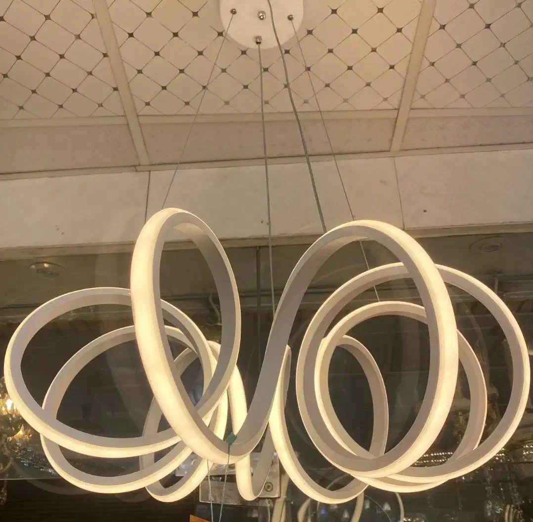 لوستر مدرن مدل گل بزرگ سفید ۳مات|لوستر و چراغ آویز|تهران, امام زاده حسن|دیوار