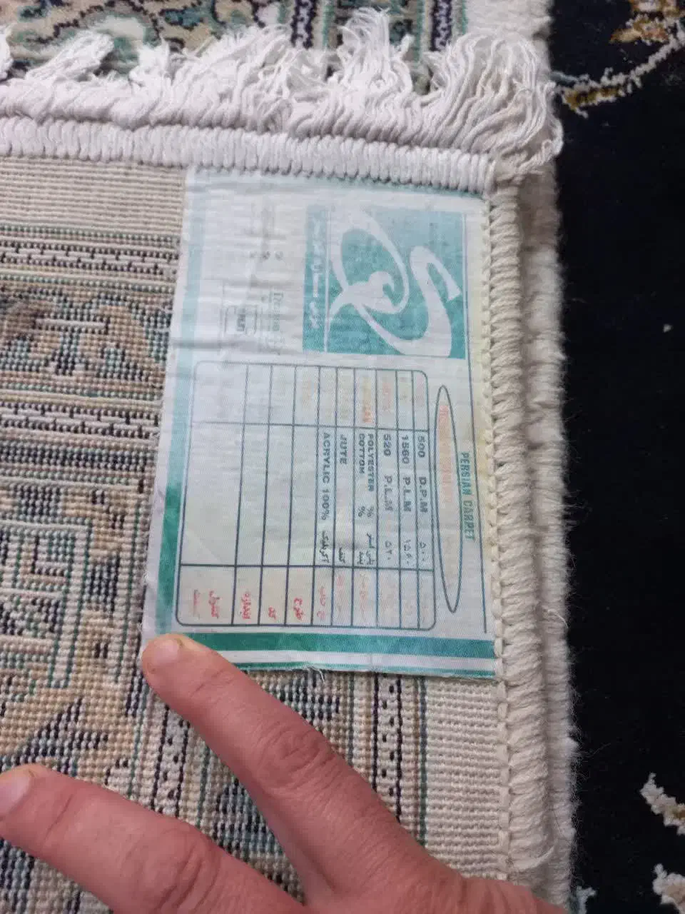 فرش شش متری با کمی پوسیدگی که در عکس مشخصه|فرش|پاکدشت, پاکدشت (مامازند)|دیوار