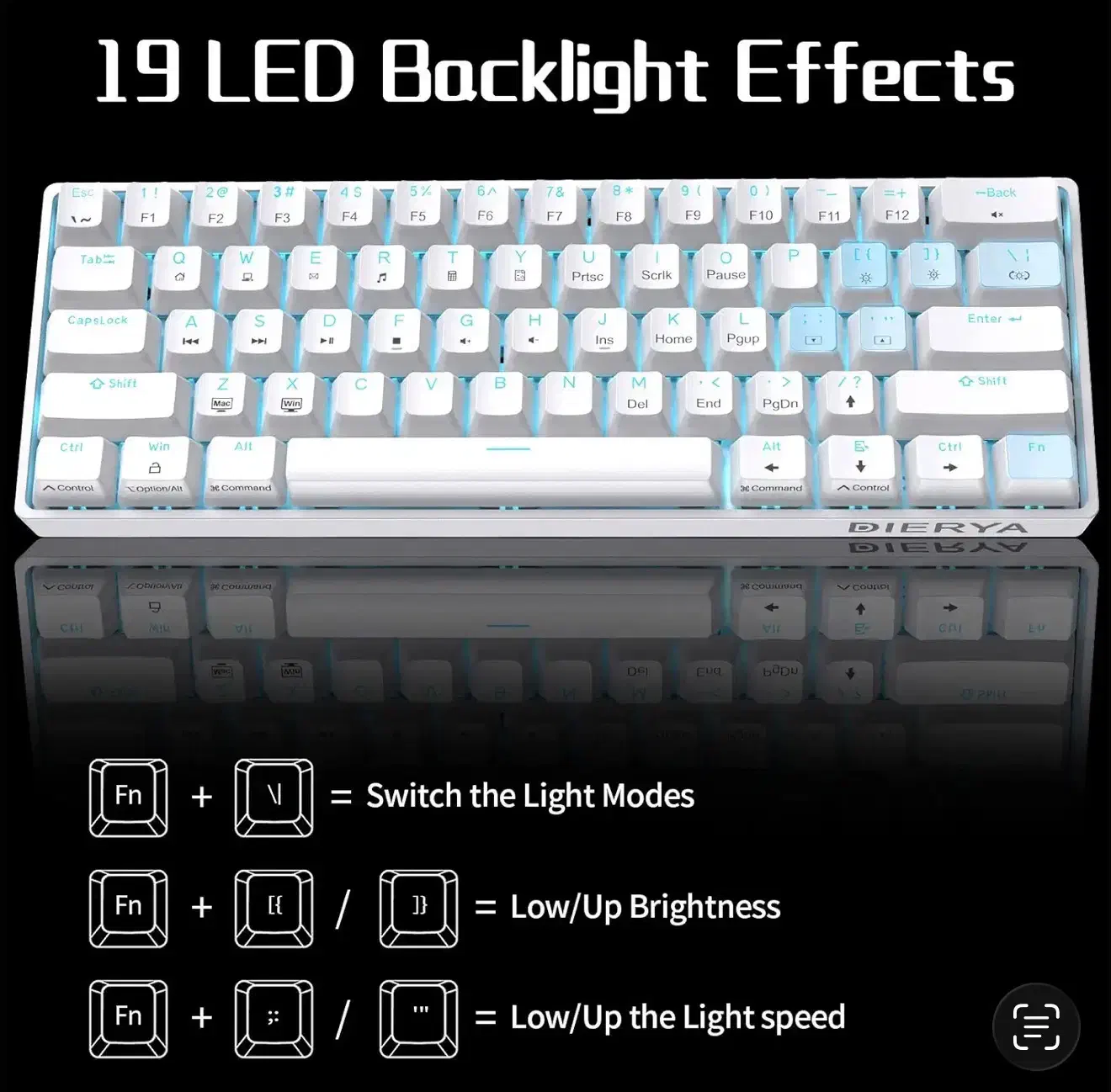 کیبورد گیمینگ DIERYA اورجینال آمریکایی ۱۸ حالت نور|قطعات و لوازم جانبی رایانه|تهران, حکمت|دیوار