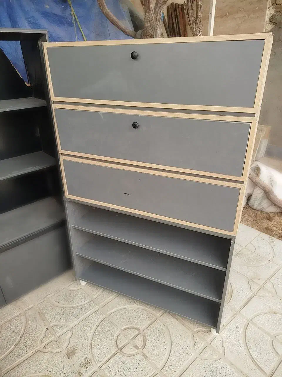 کتابخانه و جاکفشی|جاکفشی، کمد، دراور|اسفراین, |دیوار