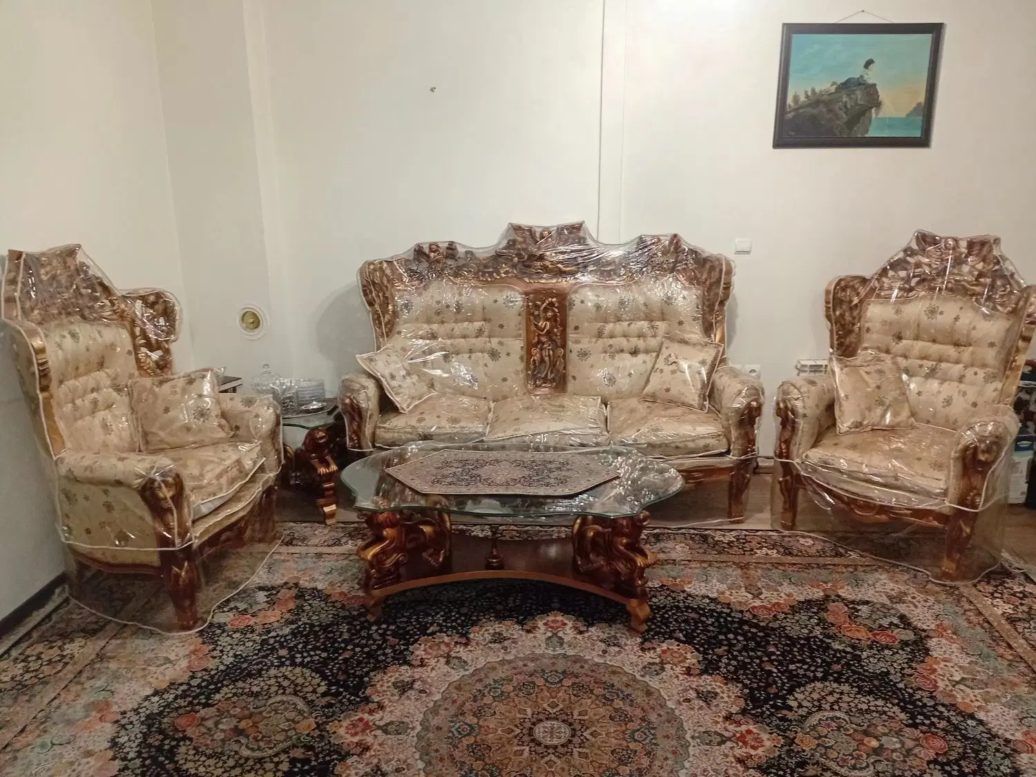 مبلمان استیل با میز نهارخوری فروشی|مبلمان خانگی و میز عسلی|تهران, زرگنده|دیوار