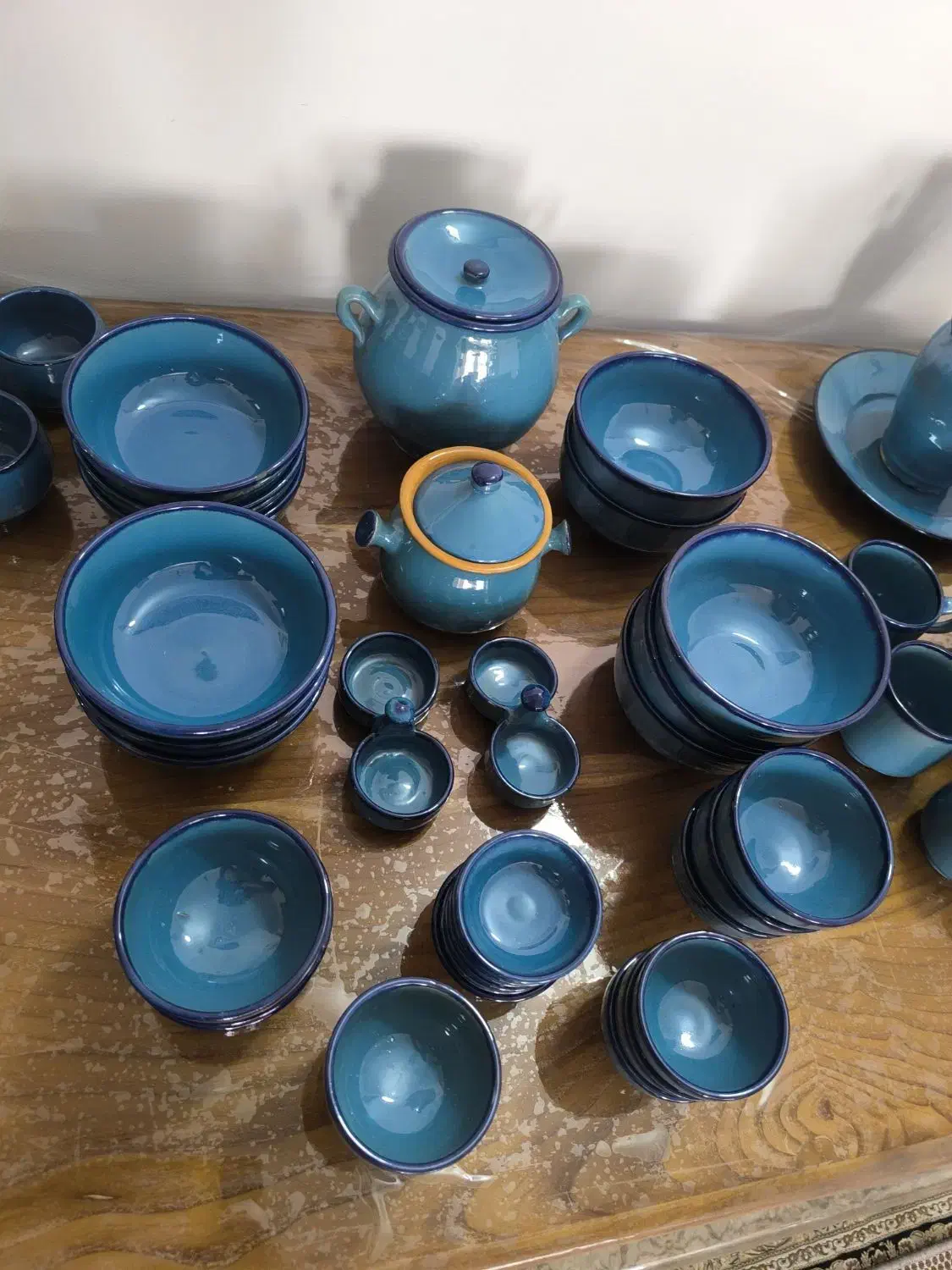 سرویس سفال و بشقاب و خورشت خوری پیرکس|ظروف سرو و پذیرایی|کرج, حصارک بالا|دیوار