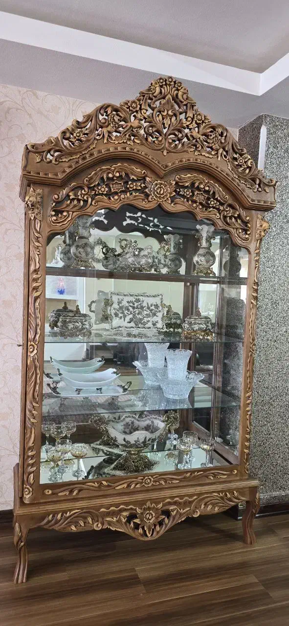 بوفه چوبی منبت کاری شده باچوب توت|بوفه، ویترین، کنسول|تبریز, |دیوار