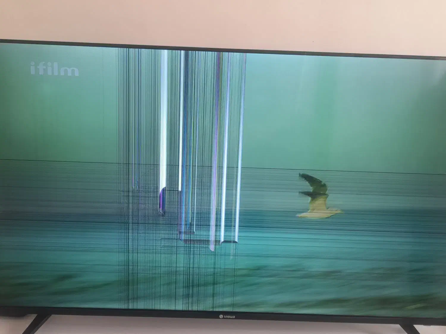 تلوزیین اسنوا شکسته ۵۵ اینج|تلویزیون و پروژکتور|تهران, آذری|دیوار