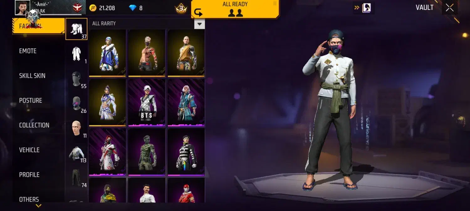 اکانت فری فایر گاد|کنسول، بازی ویدئویی و آنلاین|کوهدشت, |دیوار