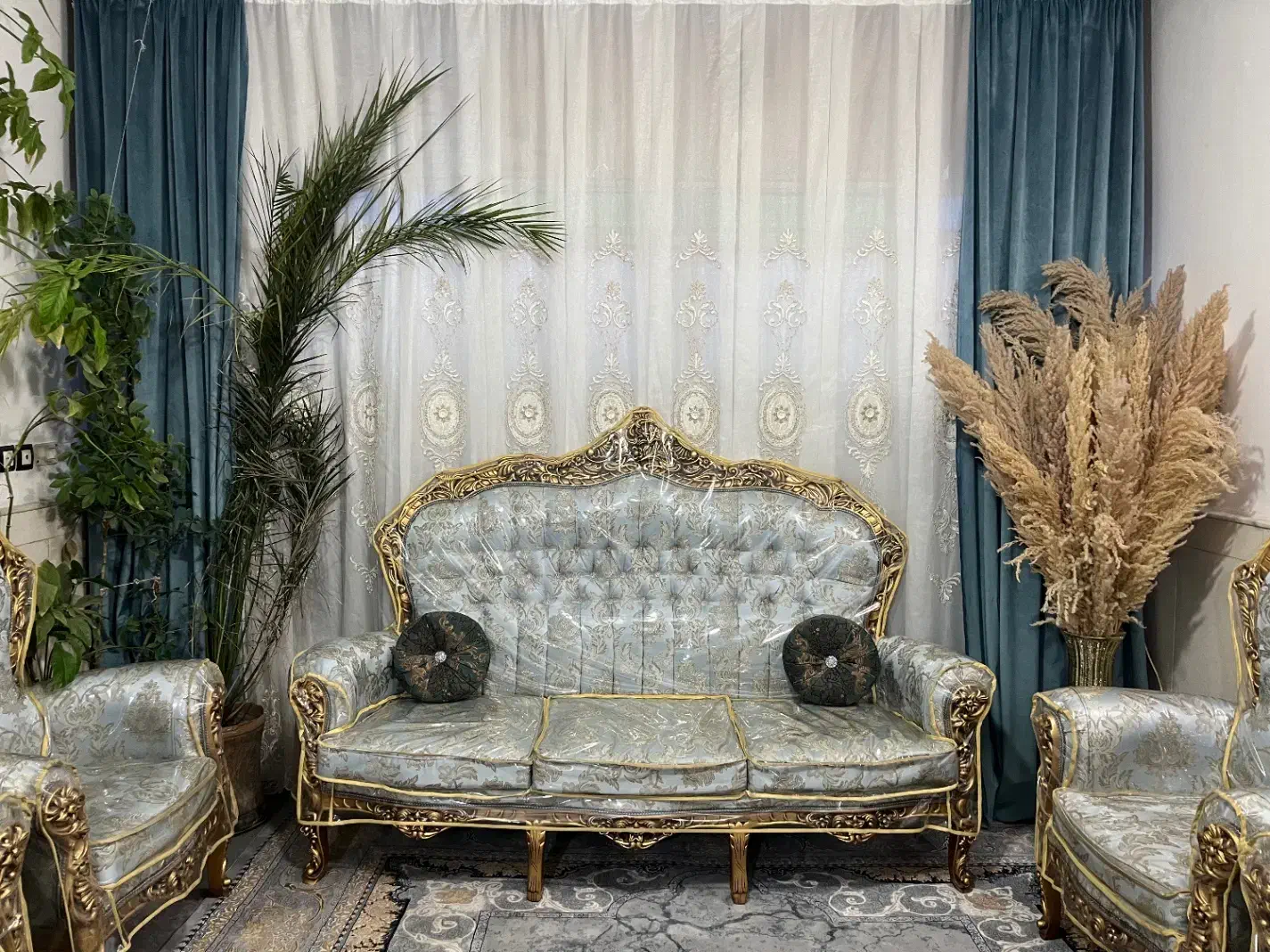 پرده|پرده، رانر، رومیزی|قم, شهرک امام حسین|دیوار