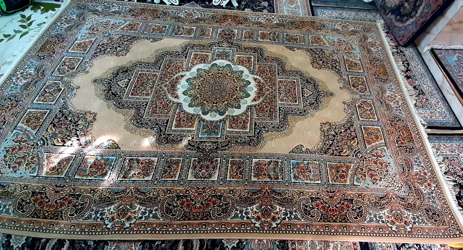 ۲تخته12متری سوفیا دست بافت گونه درحدآک تمام نخ۷۰۰|فرش|سنقر, |دیوار