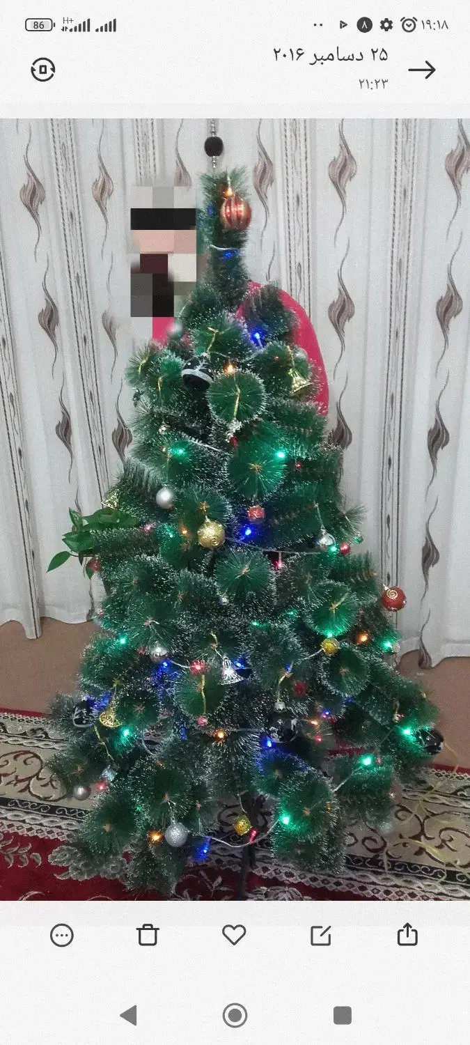 درخت کریسمس و بابانوئل|گل مصنوعی|شاندیز, |دیوار