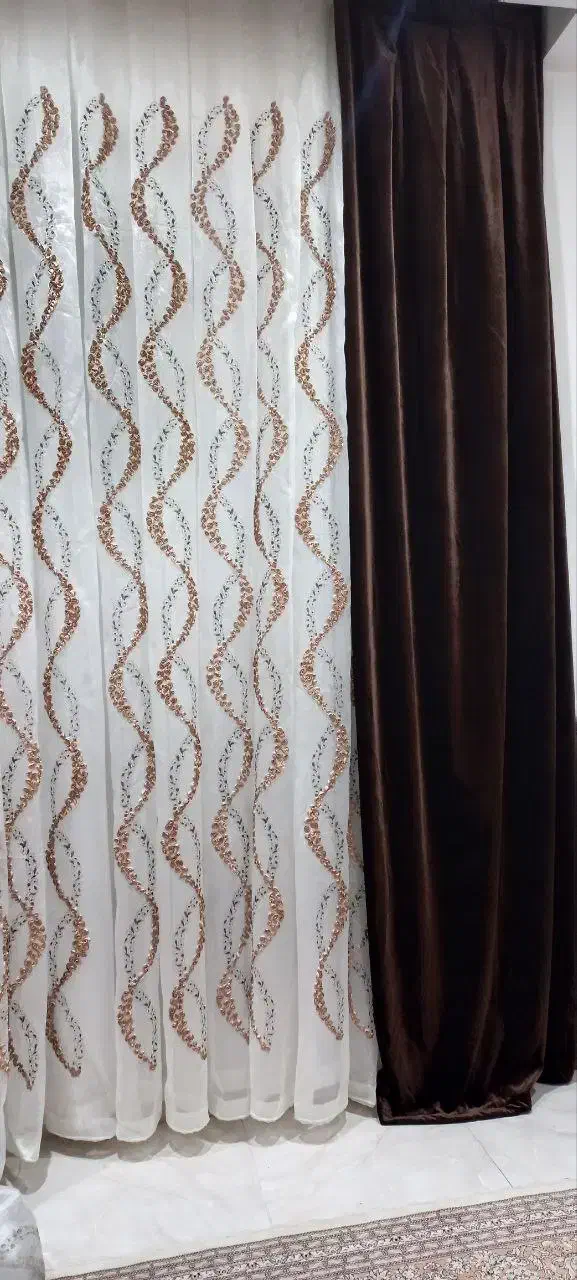 پرده پذیرایی ۱۲ متری|پرده، رانر، رومیزی|قرچک, شهرک گلها|دیوار