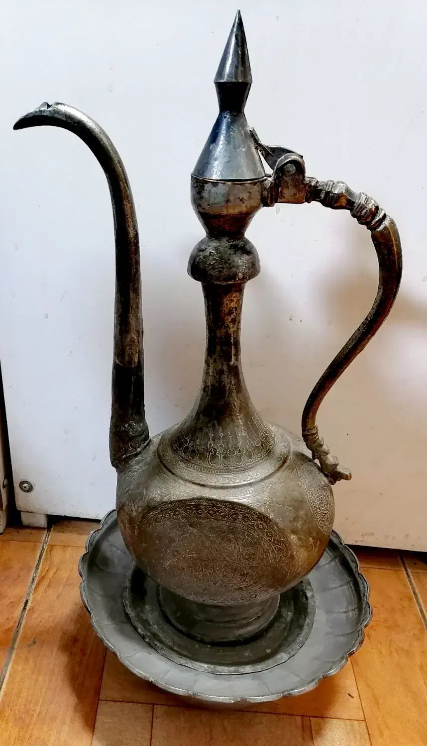 عتیقه. افتابه لگن سفره غذا|کلکسیون اشیاء عتیقه|قم, ارم|دیوار