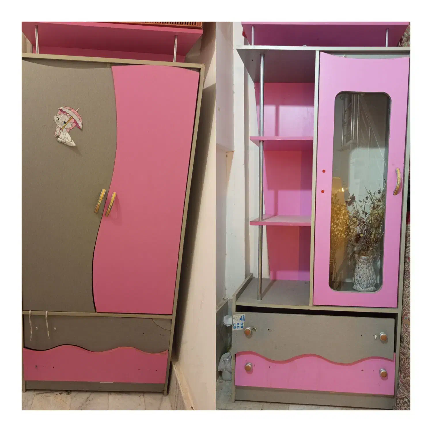 کمد بچه دو تیکه|جاکفشی، کمد، دراور|بم, |دیوار