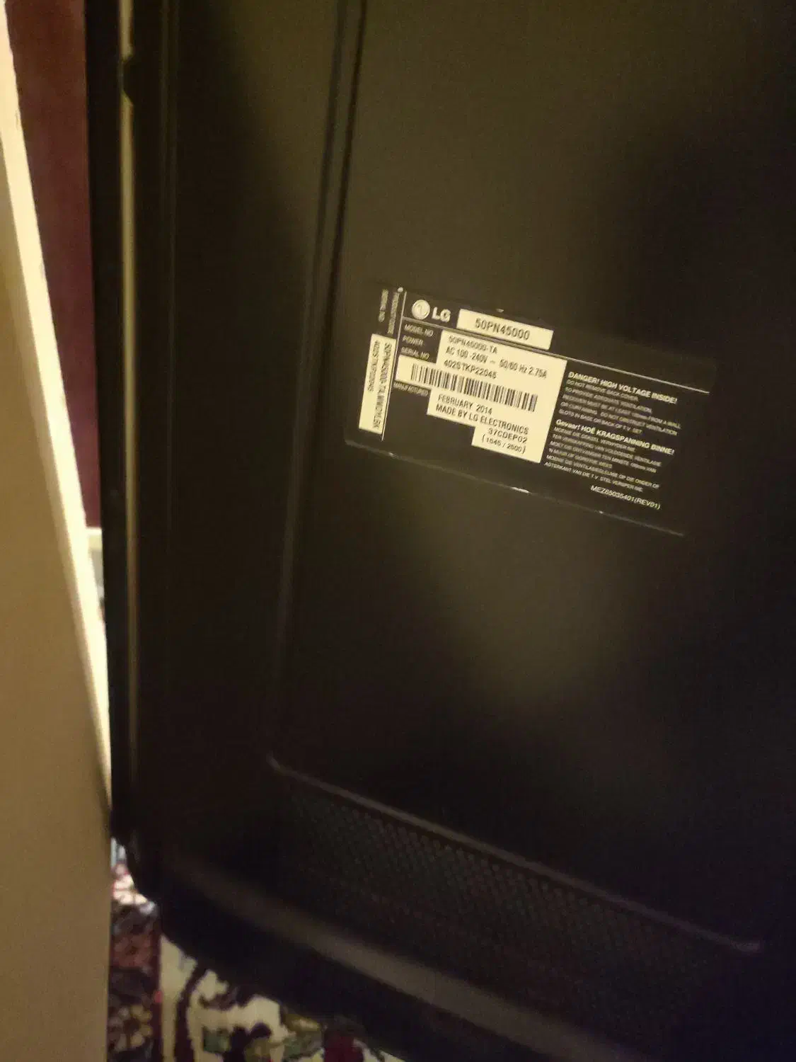 تلویزیون ۵۵ اینچ ال جی|تلویزیون و پروژکتور|فارسان, |دیوار