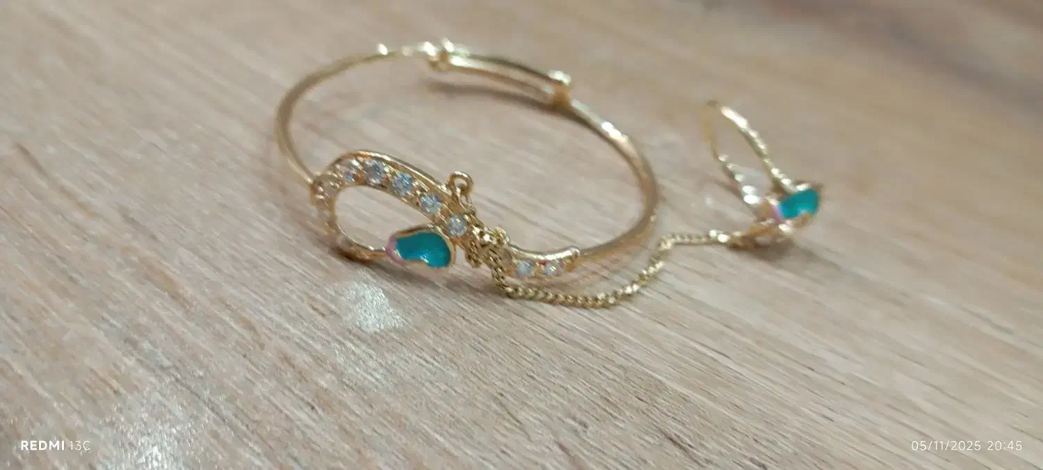 ست دستبند و انگشتر طلای ۱۸ عیار|جواهرات|رشت, فلسطین|دیوار