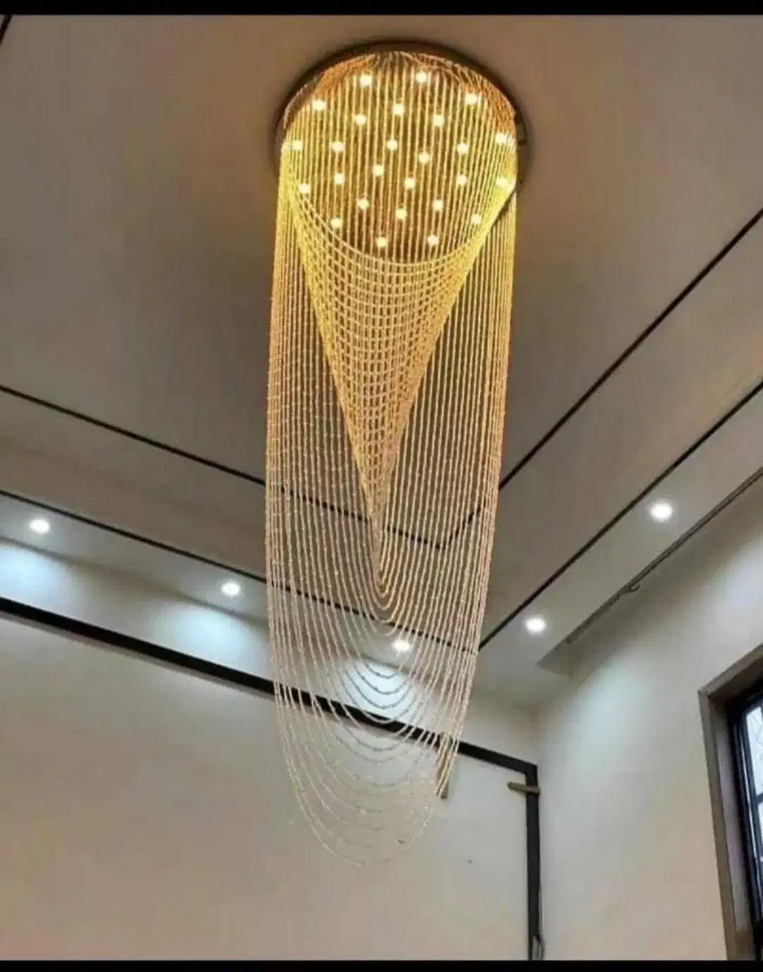 لوستر الماس. کریستالی بهار بلند دوبلکسی. AC light|لوستر و چراغ آویز|تهران, سنگلج (شاپور)|دیوار