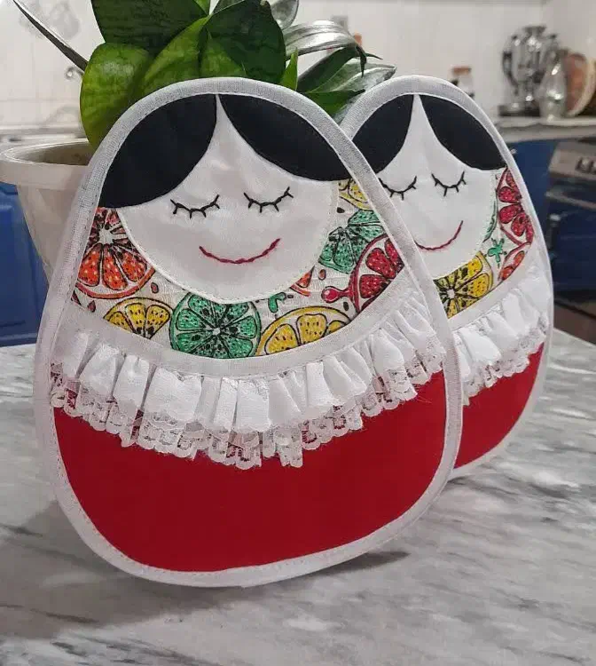 دستگیره طرح ماتروشکا|سفره، حوله، دستمال آشپزخانه|بسطام, |دیوار