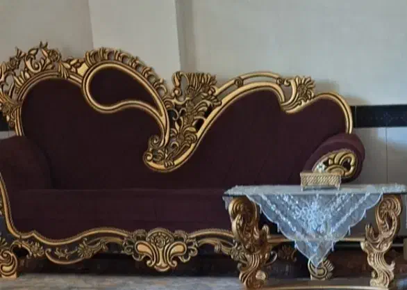 مبل سلطنتی راحتی زرشکی|مبلمان خانگی و میز عسلی|میاندوآب, |دیوار