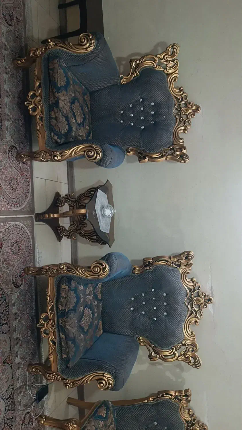 مبل سلطنتی چوب اصلی قدیمی|مبلمان خانگی و میز عسلی|ری, شهید بهشتی|دیوار