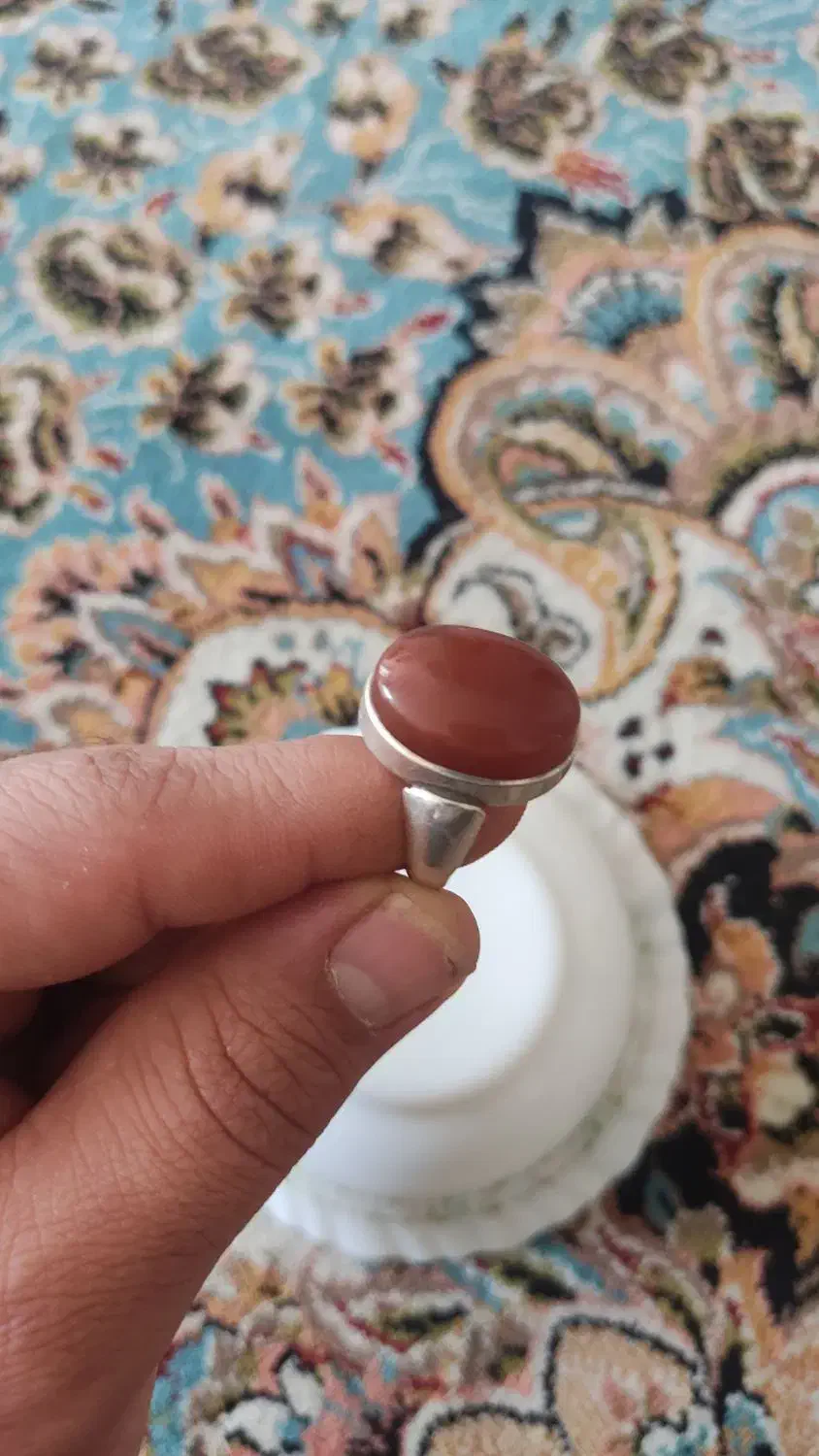 انگشتر اعلا نگین یمنی حرز امام جواد و تربت کربلا|جواهرات|فسا, |دیوار