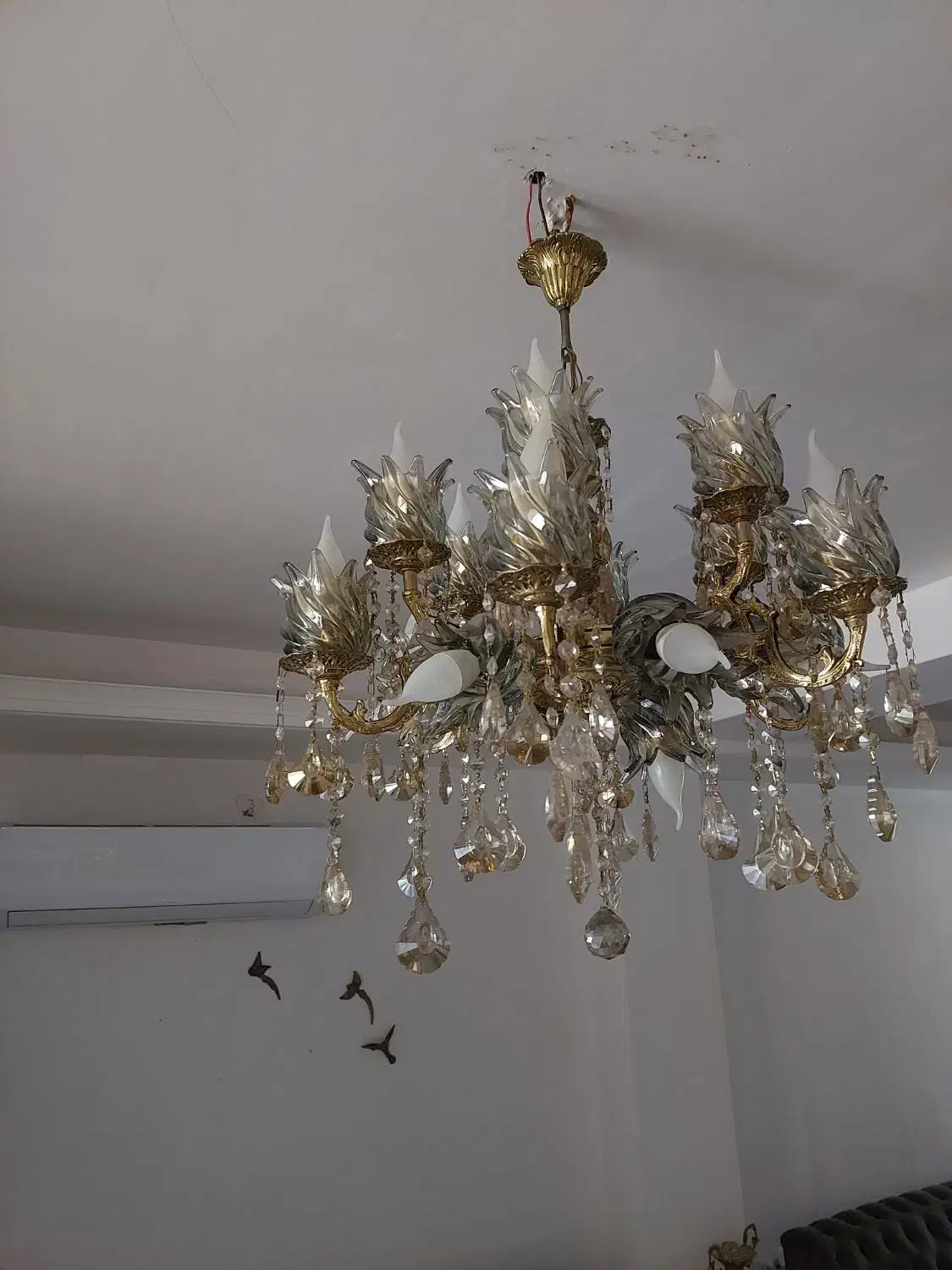 لوستر|لوستر و چراغ آویز|بهارستان, |دیوار