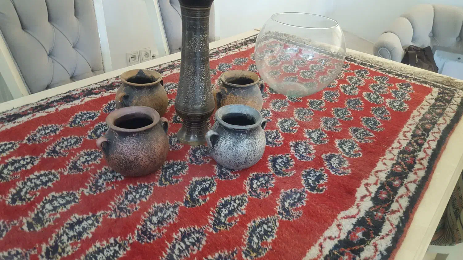 ۴ عدد گلدان پتینه زیبا و جنس محکم|صنایع دستی و سایر لوازم تزئینی|شیراز, شهرک گلستان شمالی|دیوار