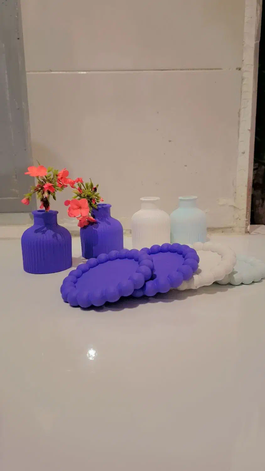 گلدان و کاسه‌مرواریدی|صنایع دستی و سایر لوازم تزئینی|گرگان, |دیوار