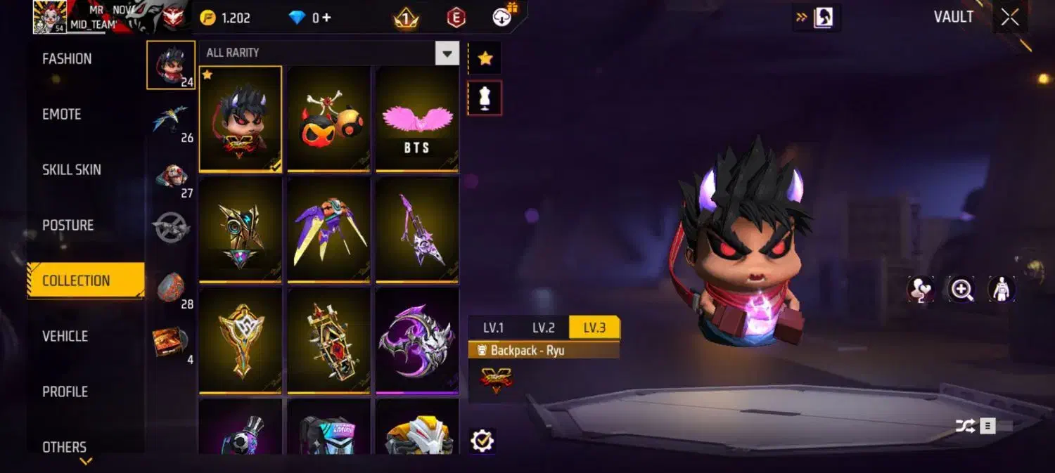 اکانت فری فایر شاخ شاخ ارزون دنس گل بروجردی|کنسول، بازی ویدئویی و آنلاین|بروجرد, |دیوار