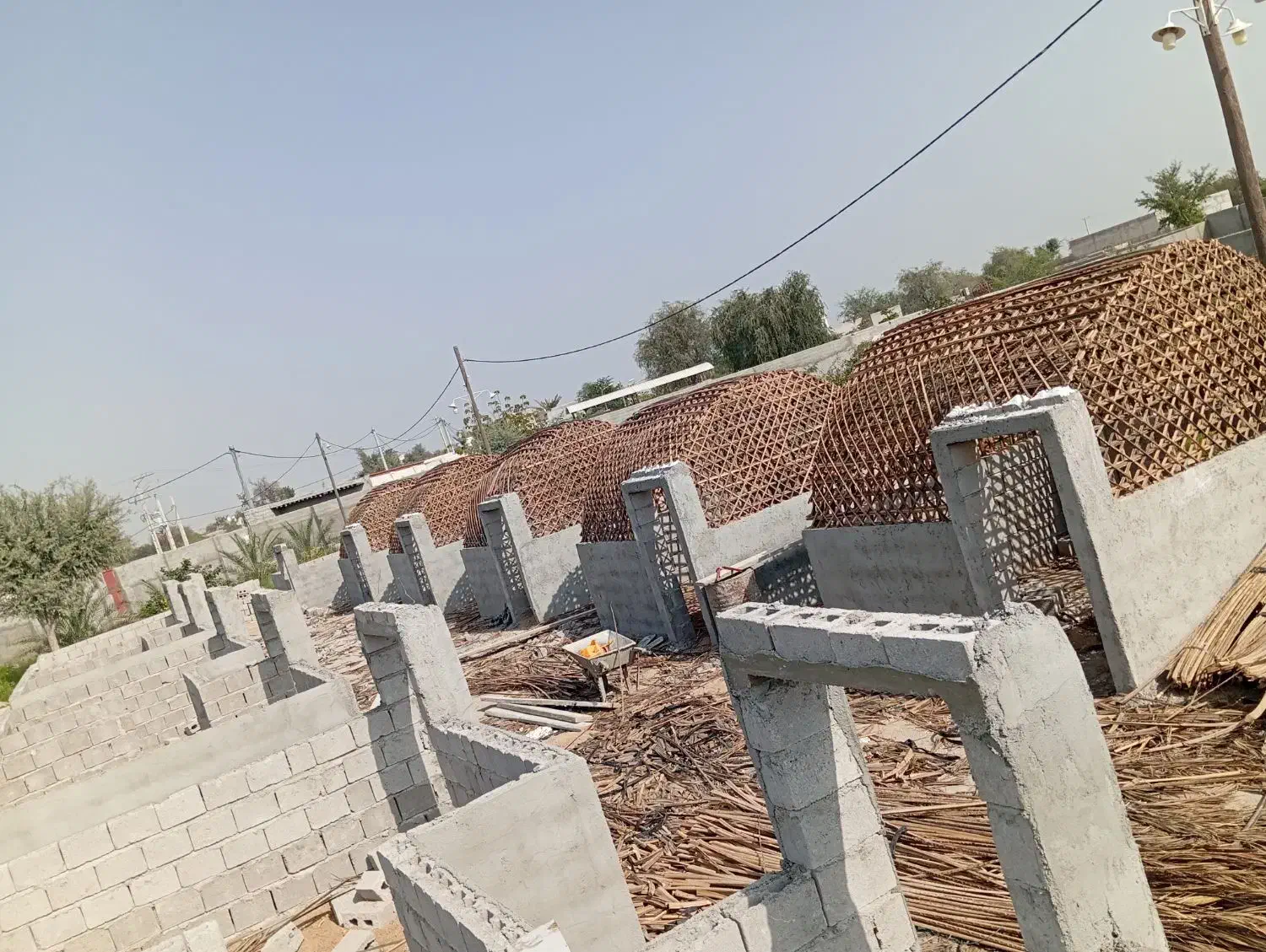 ساخت کپر سنی|سازهای سنتی|قشم, |دیوار