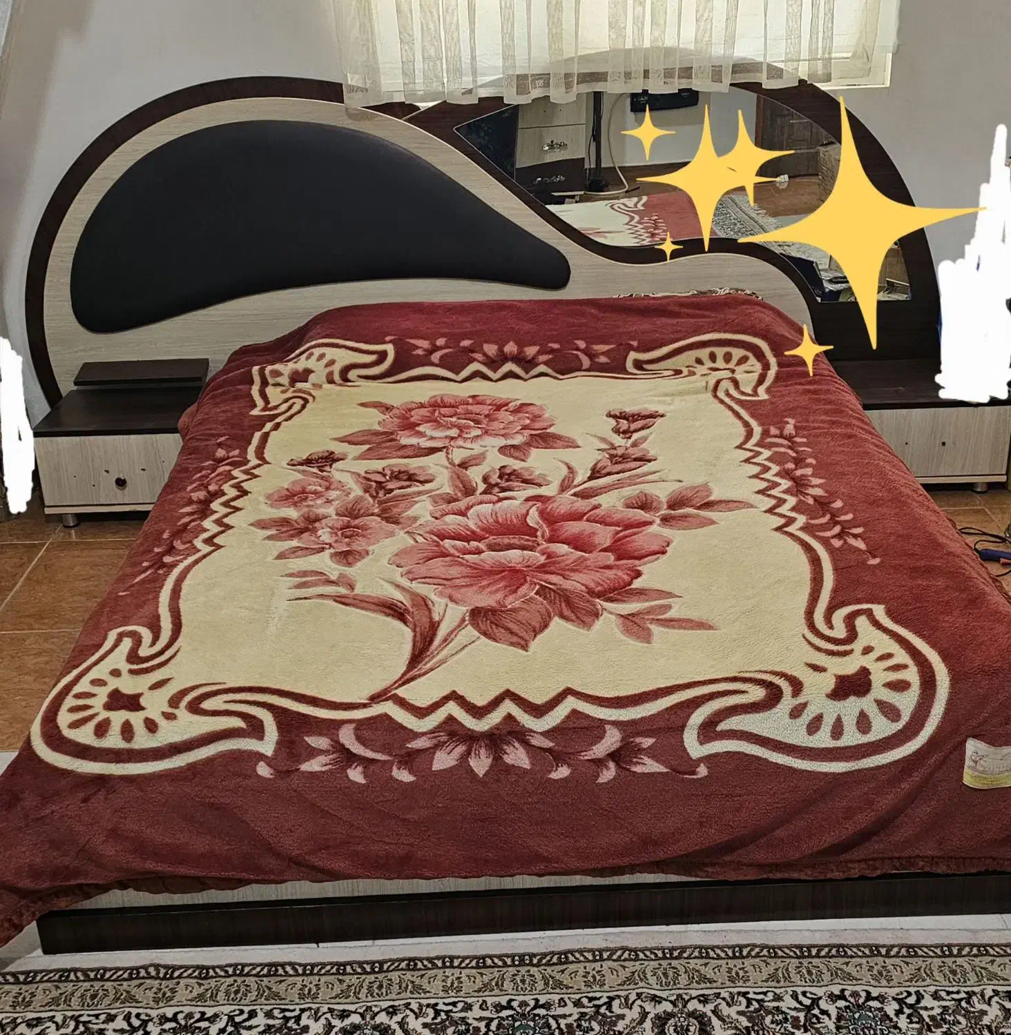 تخت خواب دونفره شیک وسالم|تخت و سرویس خواب|رامسر, |دیوار