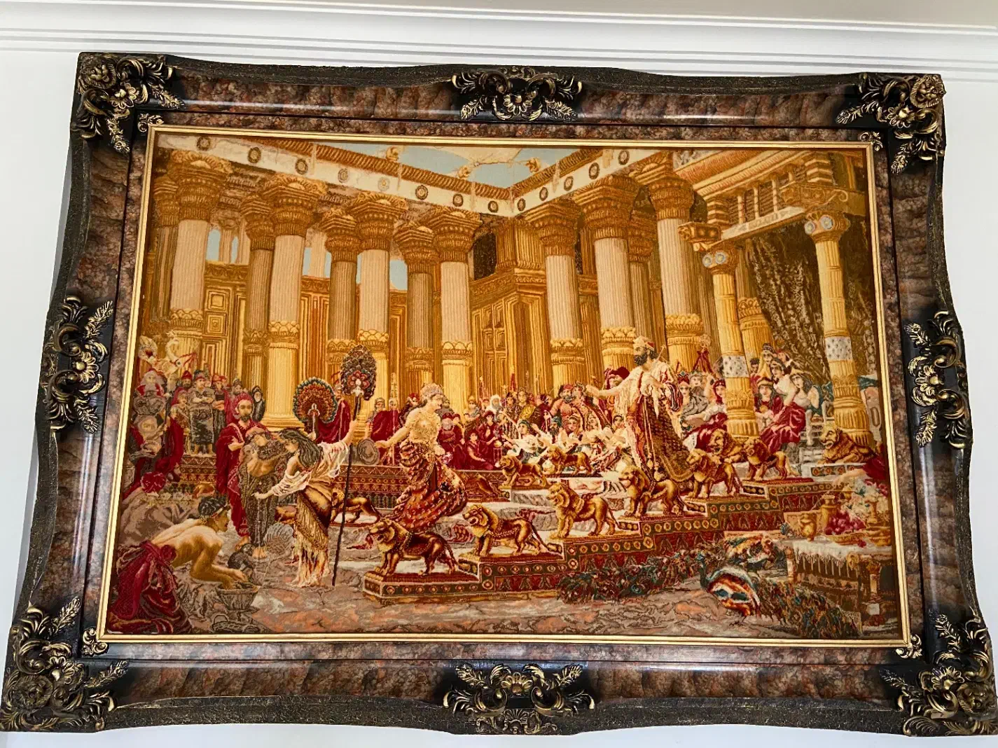 تابلوی دست بافت ملک سلیمان|تابلو فرش|اردبیل, |دیوار