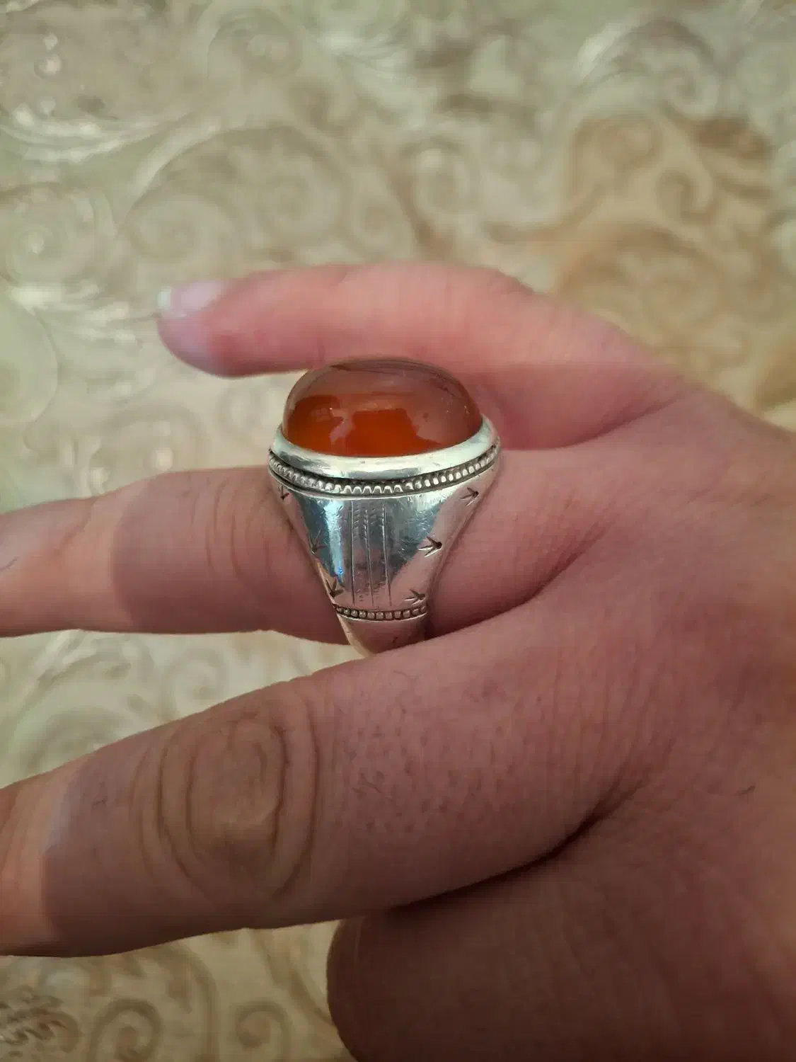 انگشتر عقیق یمنی|کلکسیون اشیاء عتیقه|شهرکرد, |دیوار