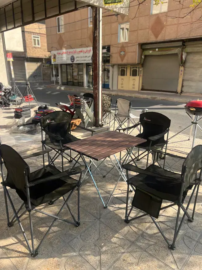 ست چهارنفرهکمپینگ پلاس صندلی تاشو مسافرتی میزفایبر|کوهنوردی و کمپینگ|تهران, تهرانسر مرکزی|دیوار