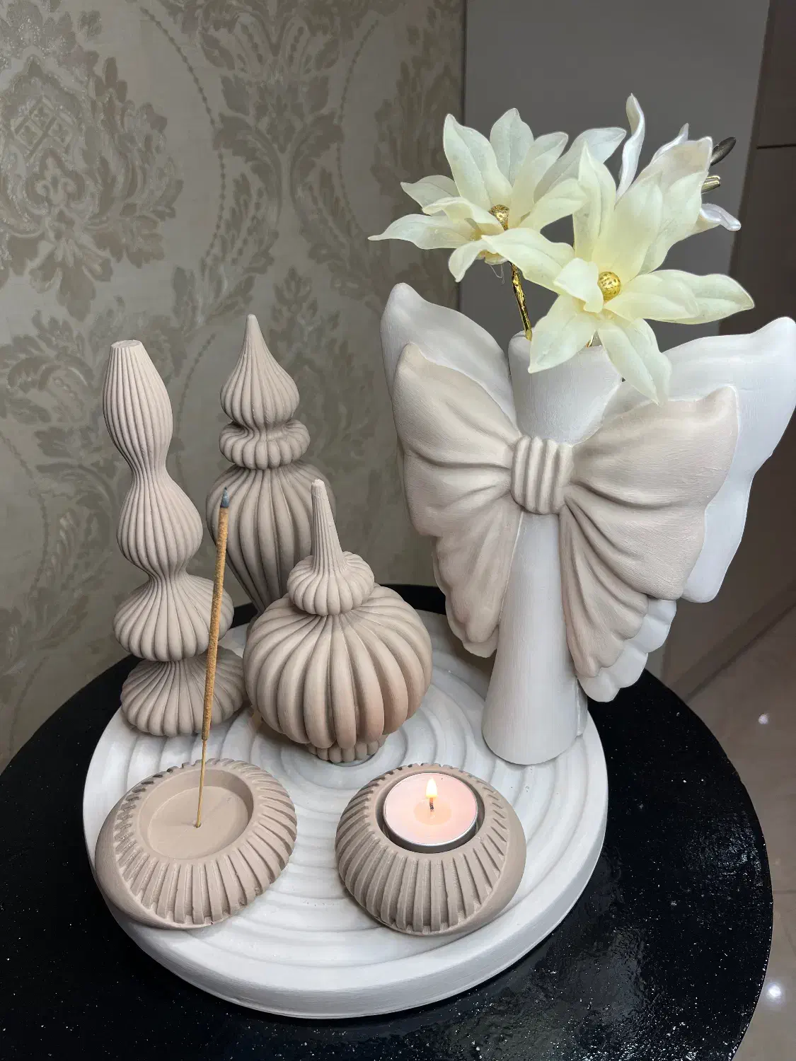 کارهای سنگی دست‌ساز،دکوری، سینی، جا شمعی، مجسمه|صنایع دستی و سایر لوازم تزئینی|مشهد, دانشجو|دیوار