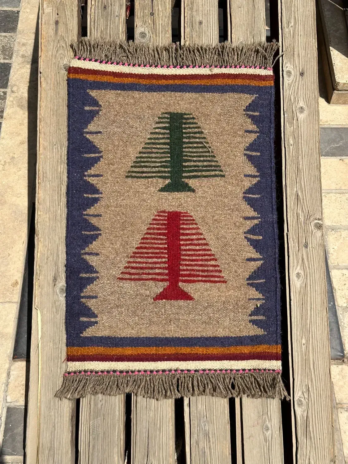 گلیم پشمی دستبافت پادری|پادری|شیراز, شاهچراغ|دیوار