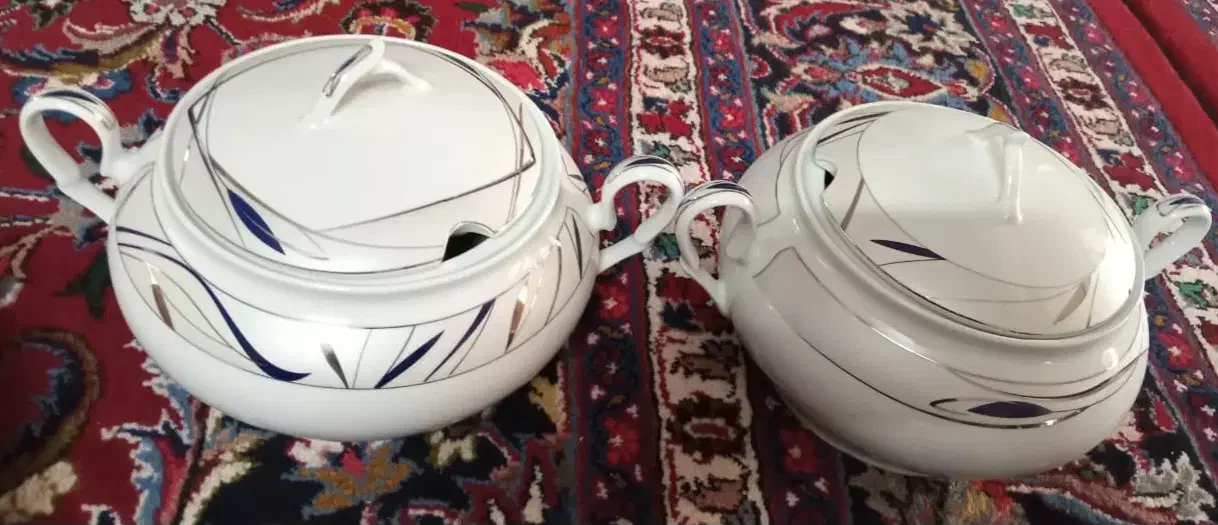 یک جفت سوپ خوری چینی|ظروف سرو و پذیرایی|مشهد, فلسطین|دیوار