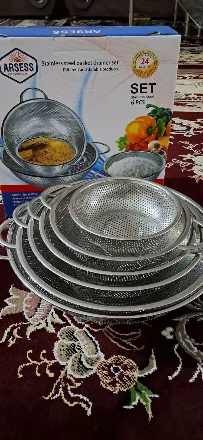 سبد استیل آشپزخانه|ظروف پخت‌وپز|رامجین, |دیوار