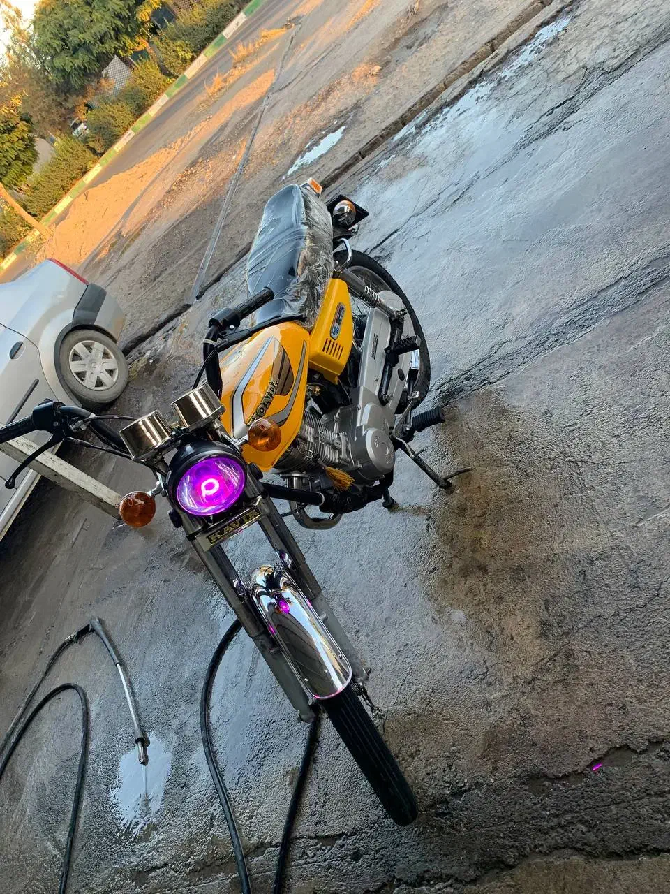 موتور هندا معاوضه با بر و بزغاله|موتورسیکلت|قلندر آباد, |دیوار