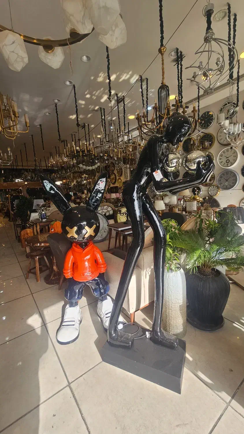 مجسمه آباژور کنارسالنی فایبر گلاس رنگ خودرو|چراغ خواب و آباژور|مشهد, توس (بلوار توس)|دیوار