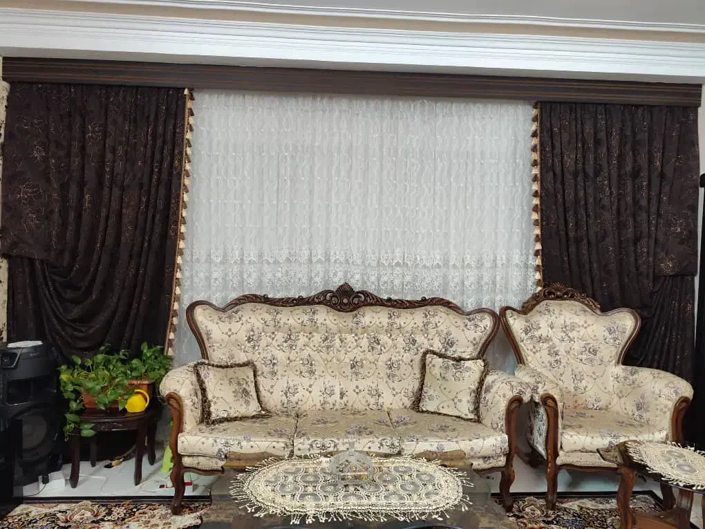 پرده کلاسیک به همراه کتیبه|پرده، رانر، رومیزی|محمدشهر, محمدشهر|دیوار