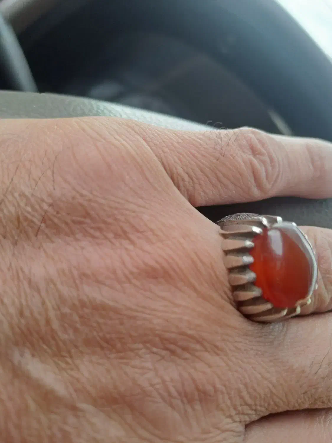 انگشتر عقیق یمن اصل وزیبا|زیورآلات و اکسسوری|صفادشت, |دیوار